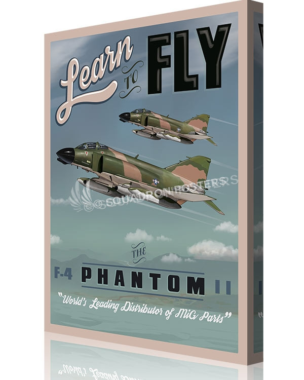 Learn to Fly Phantom F-4 SP00659 canvas-vintage-retro-print