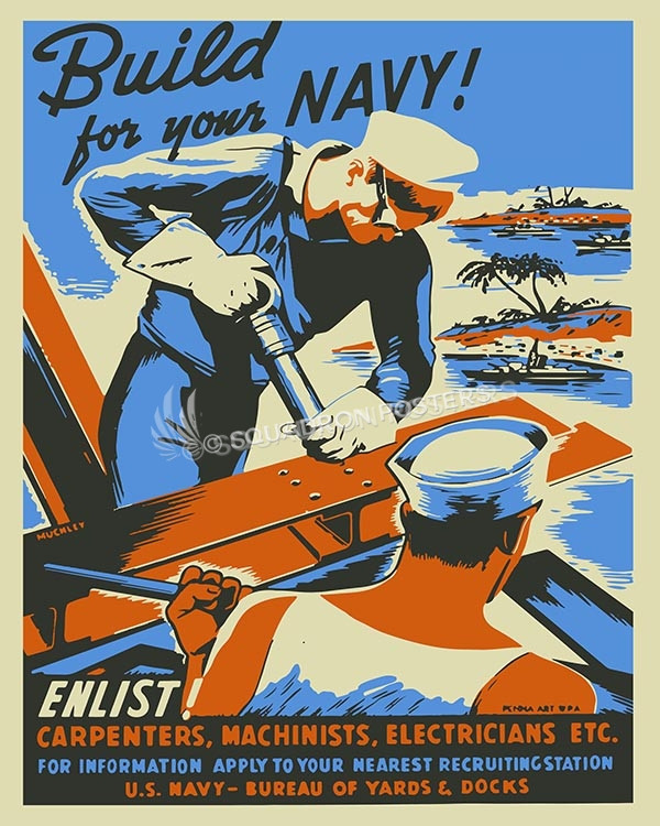 Build for your navy SP00597 Military Naval poster art print