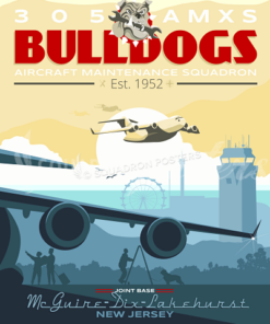 JB McGuire C-17, 305 AMXS Bulldogs jb-mcguire-c-17-305-amxs-bulldogs-military-aviation-poster-art-print-gift