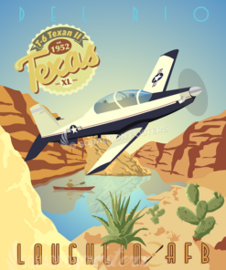 C-130 Rear View Jet Black Lithograph - Squadron Posters