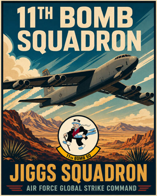 11th Bomb Squadron Mr. Jiggs B-52 Art - Squadron Posters