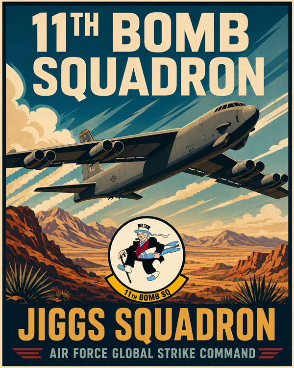 11th Bomb Squadron Mr. Jiggs B-52 Art by Squadron Posters!