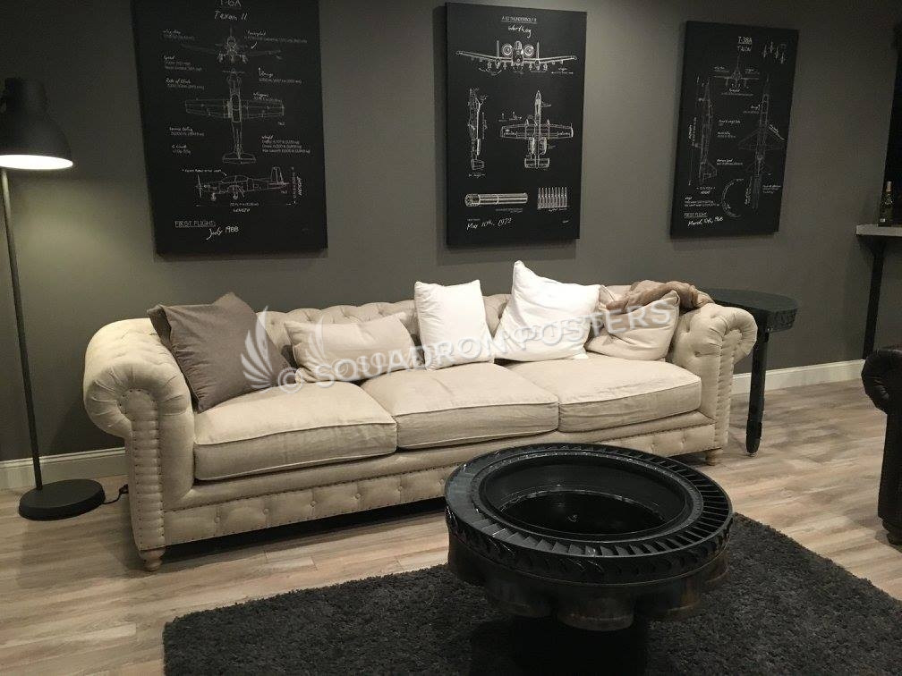 Squadron Bar - "Altitude Relics" Custom F-4 Phantom Jet Engine Tables