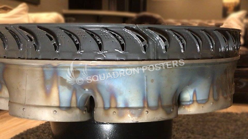 Squadron Bar - "Altitude Relics" Custom F-4 Phantom Jet Engine Tables