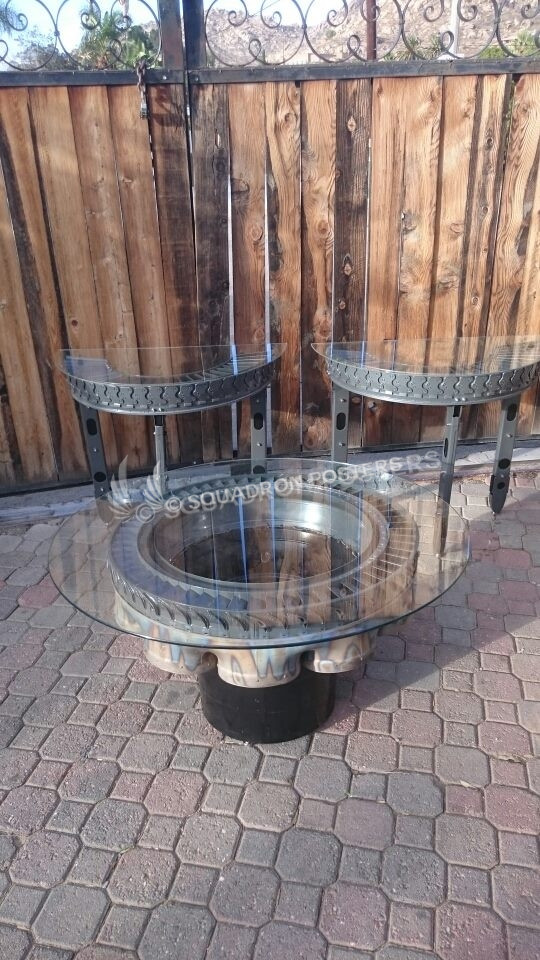 Squadron Bar - "Altitude Relics" Custom F-4 Phantom Jet Engine Tables