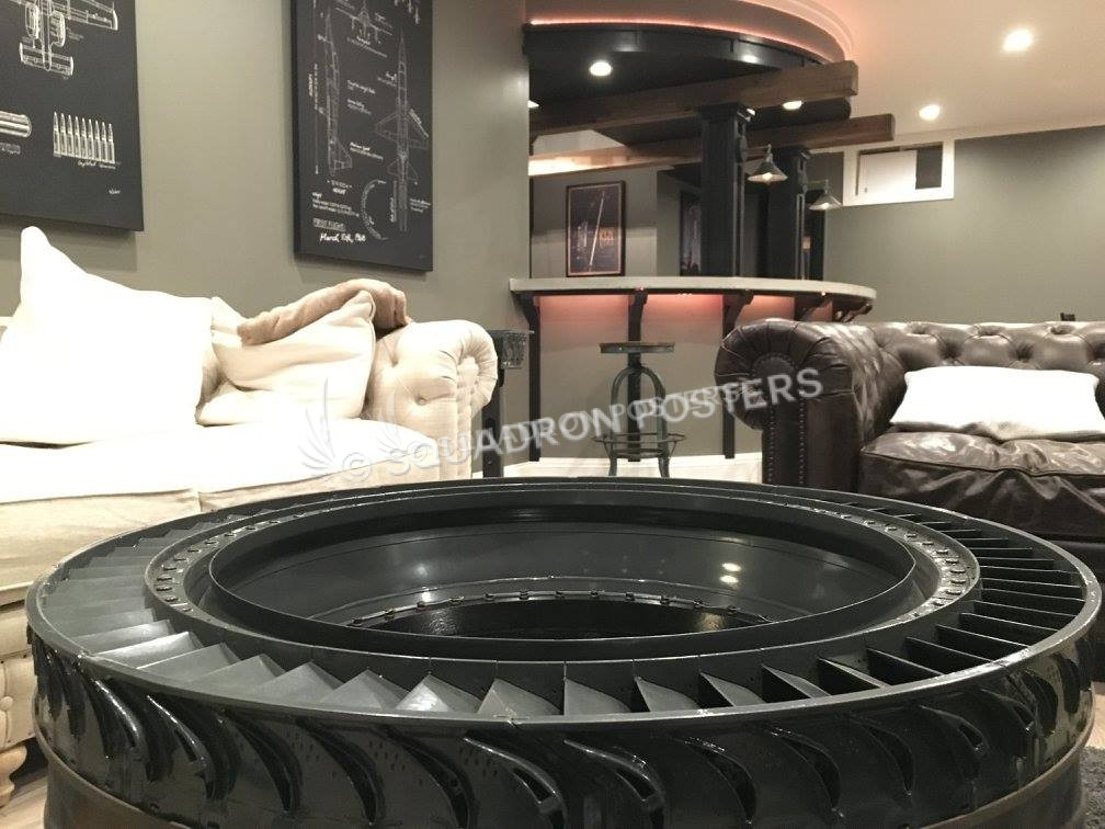 Squadron Bar - "Altitude Relics" Custom F-4 Phantom Jet Engine Tables