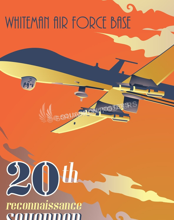 Whiteman AFB 20th RS MQ1 Squadron Posters