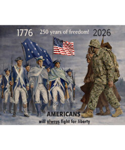 250 Years of Freedom Blue Art