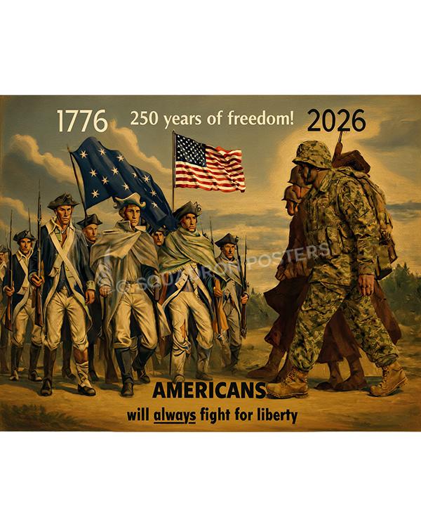 250 Years of Freedom Gold Art
