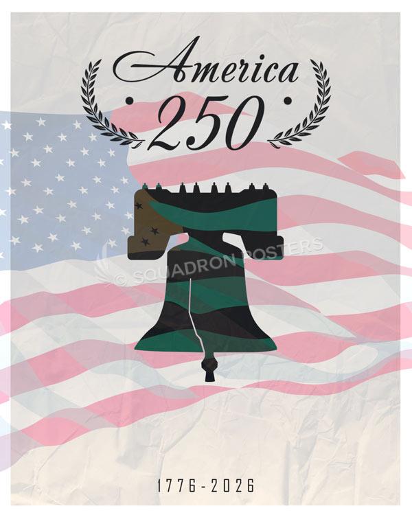 250 years America Liberty Bell Art