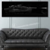 M1 Abrams Jet Black Super Wide Canvas Print M1 Abrams Jet Black Super Wide Canvas Print