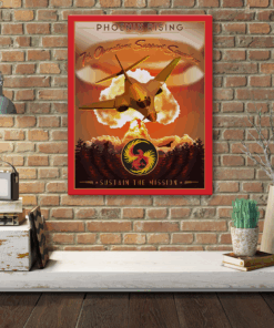 7th Operations Support Squadron vintage style military aviation canvas art by Squadron Posters SP01368