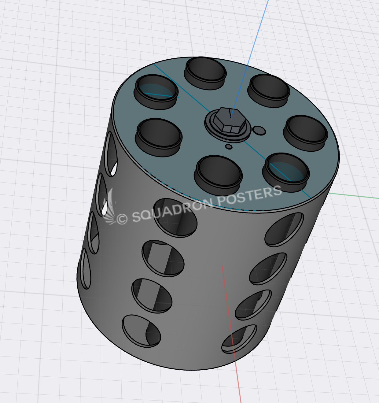 A-10 Warthog GAU-8 Avenger Gun Barrel 3D Model STL - Squadron Posters