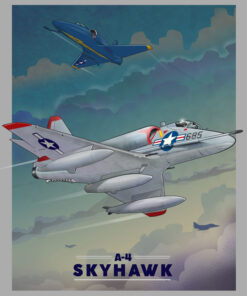 A-4 Skyhawk poster art by Squadron Posters! Collect all your travels and tell your story!