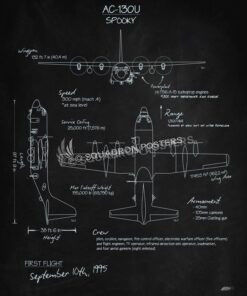 AC-130U Spooky Blackboard Art