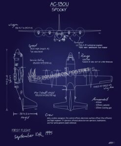 AC-130U Spooky Blueprint Art