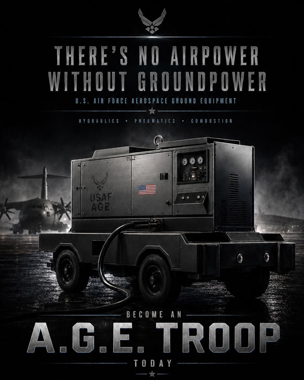 USAF A.G.E. Technician Night Art by Squadron Posters!
