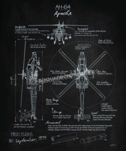 AH-64 Apache Blackboard Art