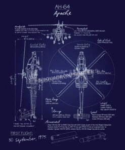 AH-64 Apache Blueprint Art