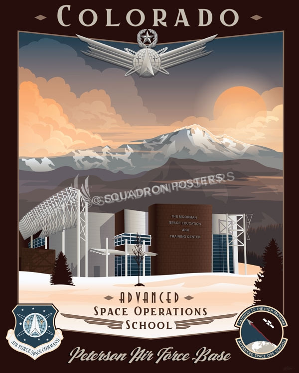 Peterson AFB, Advanced Space Operations School advanced_space_operations_school_peterson_afb_co_sp01165-featured-aircraft-lithograph-vintage-airplane-poster-art