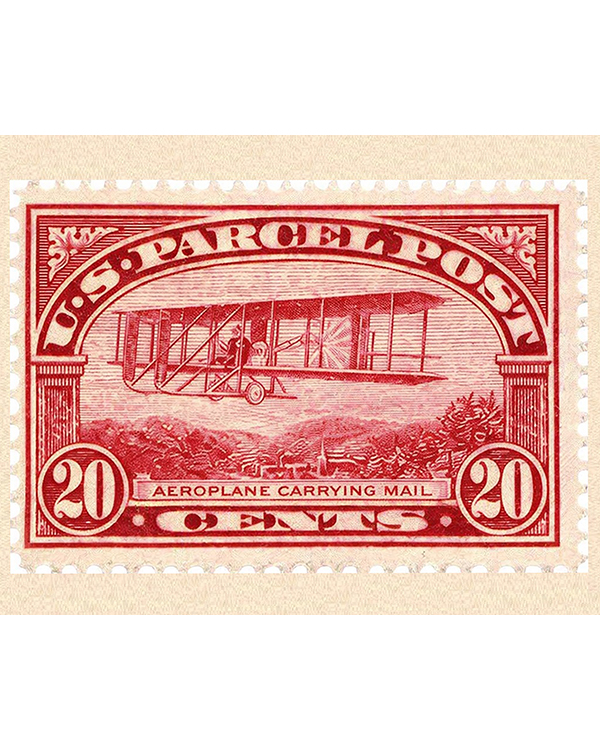 Aeroplane Carrying Mail Stamp (1912) Poster Art by Squadron Posters!