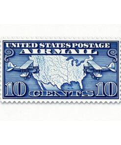 Air Mail 10 Cents Stamp Poster Art