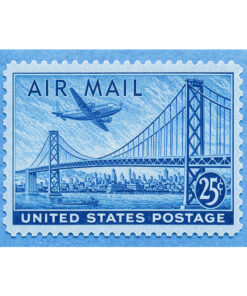 AirMail Golden Gate Stamp Poster Art