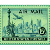AirMail New York Stamp Poster Art AirMail New York Stamp Poster Art
