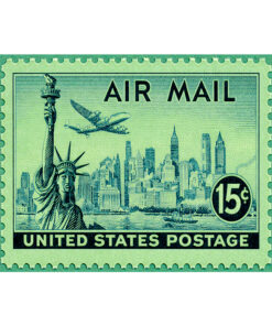AirMail New York Stamp Poster Art