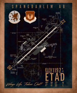 Airfield-Art-ETAD-Spangdahlem-AB-52d-OSS-featured-aircraft-lithograph-vintage-airplane-poster-art