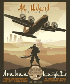 Al Udeid - C-130J - 746 EAS Al_Udeid_AB_C-130J_746_EAS_SP01439-featured-aircraft-lithograph-vintage-airplane-poster-art