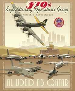 Al Udeid - 379th Air Expeditionary Operations Group B-52 Al_Udeid_B-17_379_EOG_b-52-SP01405-featured-aircraft-lithograph-vintage-airplane-poster-art