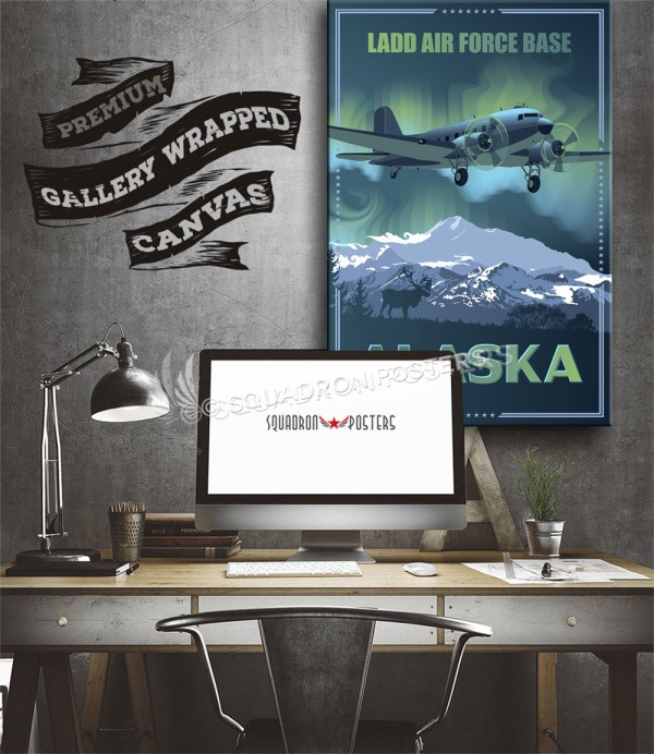 Alaska Ladd AFB C-47 SP00653 aircraft-prints-posters-vintage-style