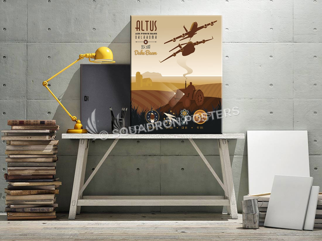 Altus AFB C-17 K-135 97th TRS - 54th ARS - 58th AS - 97th OSS SP00694 canvas-vintage-retro-print