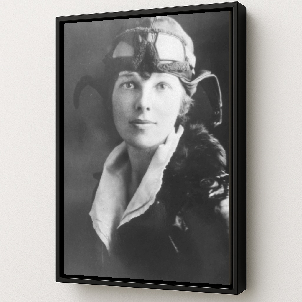 Amelia Earhart Portrait of a Legend framed canvas print by Squadron Posters!