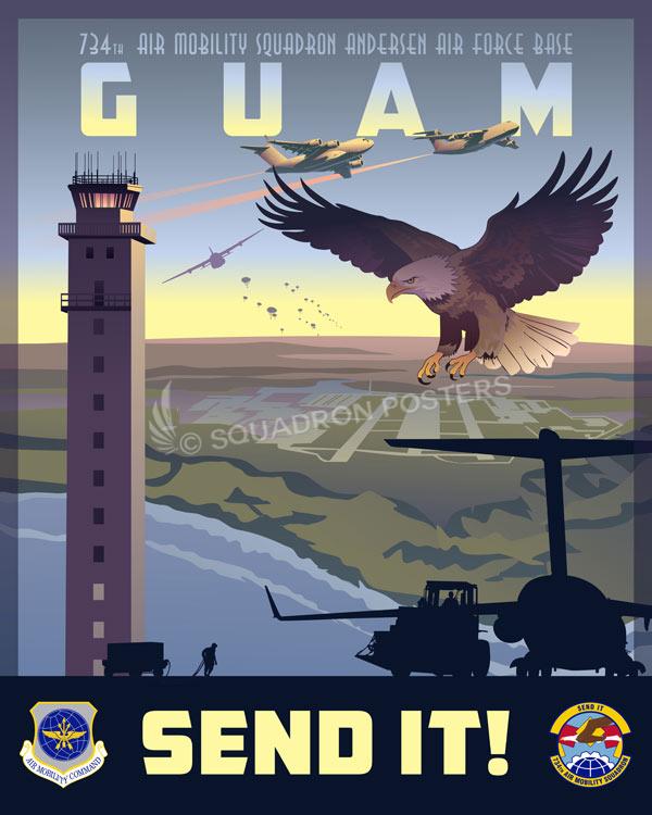 Andersen AFB Guam 734th AMS Art by - Squadron Posters!