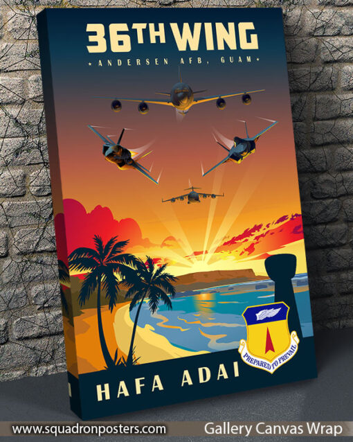 Andersen AFB Guam 36th Wing Art - Squadron Posters
