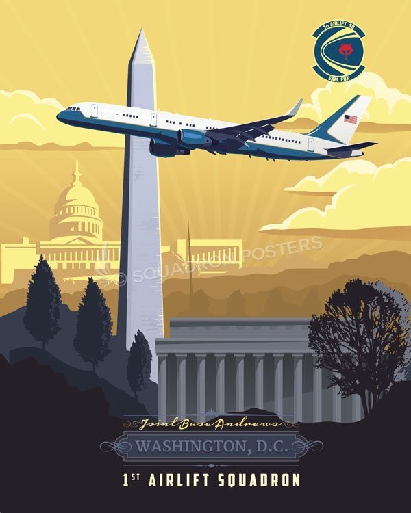 Andrews AFB 1st Airlift Squadron poster art