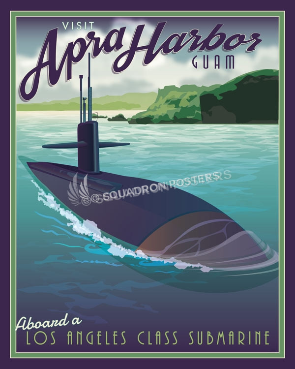 Apra_Harbor_Guam_Sub_SP00921-featured-sub-lithograph-vintage-naval-poster-art