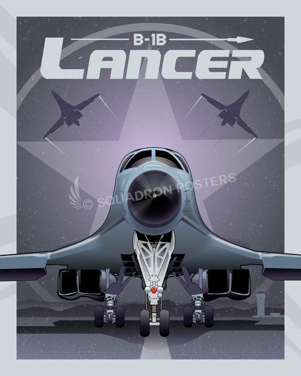 B-1B Lancer Art - Squadron Posters