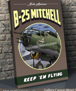 B-25 SP00738 vintage-travel-poster-aviation-squadron-print-poster-art