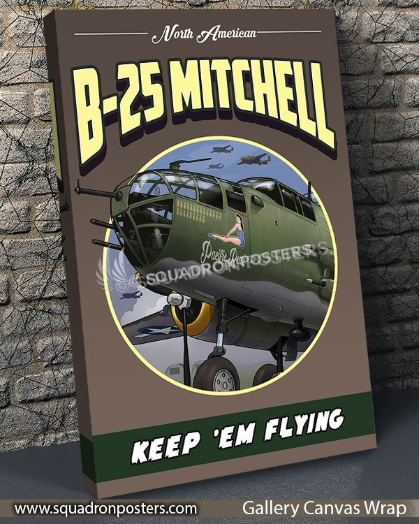 B-25 SP00738 vintage-travel-poster-aviation-squadron-print-poster-art