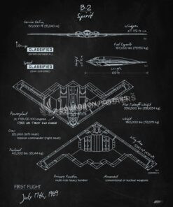 B-2 Spirit Blackboard Art