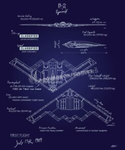 B-2 Spirit Blueprint Art