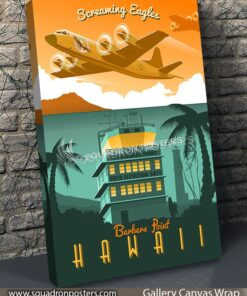 Barber's-Point-P-3-VP-1-vintage-travel-poster-aviation-squadron-print-poster-art
