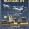 Barksdale AFB B-52 Art by - Squadron Posters! Military aviation travel poster art.