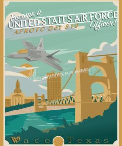 AFROTC Det 810 Baylor University Baylor_F-35_AFROTC_Det_810_SP01269-featured-aircraft-lithograph-vintage-airplane-poster-art