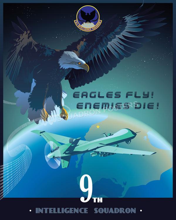 Beale AFB 9th IS MQ-9 Art by - Squadron Posters!