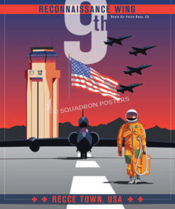 Beale-AFB-U-2-9th-RW-featured-aircraft-lithograph-vintage-airplane-poster-art