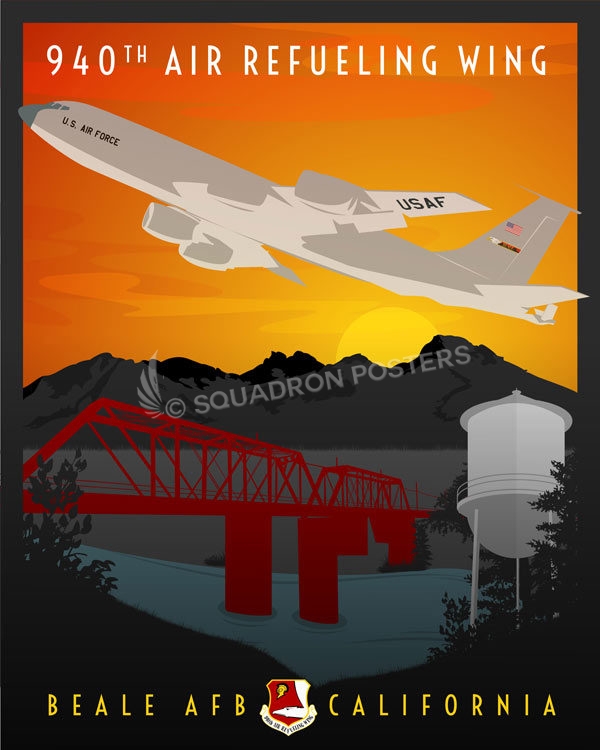 Beale AFB 940th Air Refueling Wing Squadron Posters